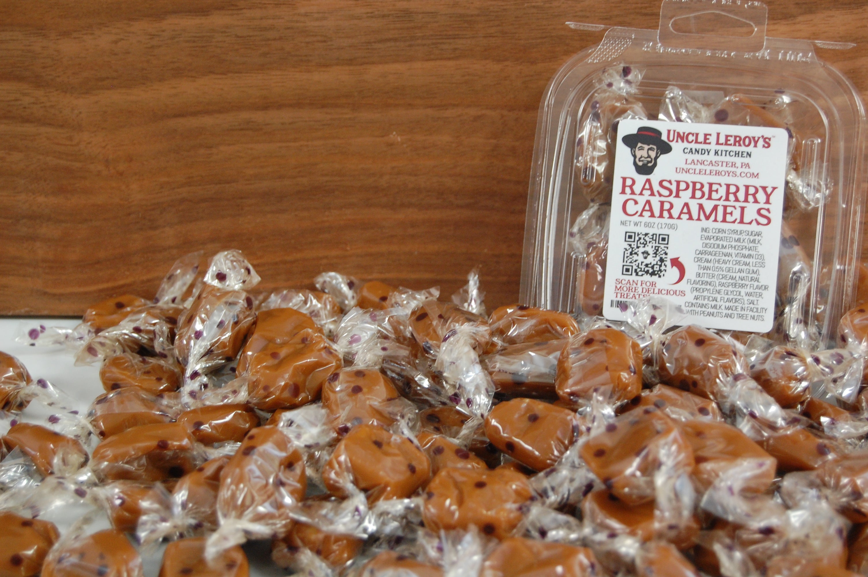 Raspberry Caramels – Uncle Leroy's Candy Kitchen