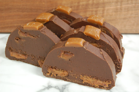 Slice of Salted Caramel Fudge