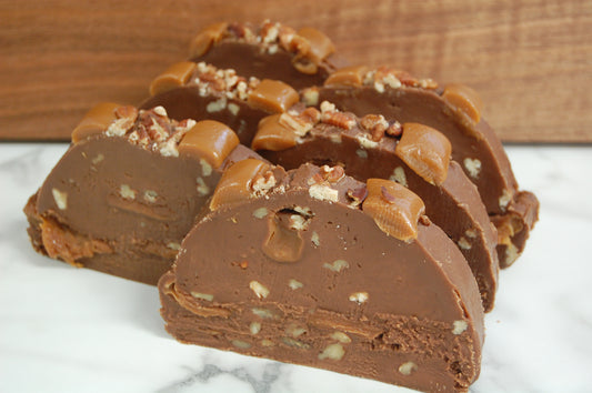 Slice of Caramel Pecan Fudge